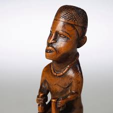FINE KONGO YOMBE MALE FIGURE, $11,000.-, Democratic Republic of the Congo,  19th century, Height 6”, Provenance: Margaret Plass, Philadelphia PA