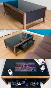 The Arcane Coffee Table Conceals A Geeky Secret Techeblog Game Room Design Diy Coffee Table Coffee Table