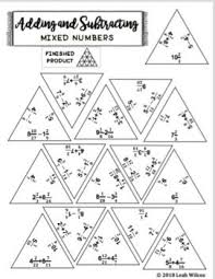 Adding And Subtracting Mixed Numbers Tarsia Activity Adding And Subtracting Mixed Numbers Adding And Subtracting Fractions