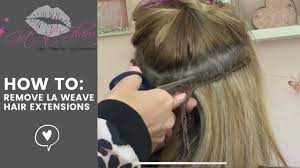 Use hair extensions to change your image by adding some length and. How To Remove An La Weave Hair Extensions Youtube