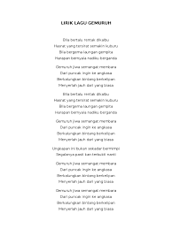 Ungkapan ini bukan sekadar bermimpi segalanya pasti kan terbukti nanti. Lirik Lagu Gemuruh