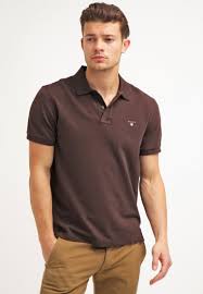 Gant Regular Fit Polo Shirt Dark Brown Men Clothing T