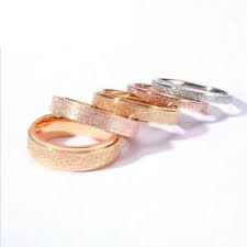 Latest gold ring designs for men and women #womengoldringdesigns #mengoldringdesigns #thefashionplus. Titanium Steel 2 4mm Rose Gold Frosted Wedding Band Ring Men Women S Size 6 12 Ebay