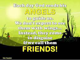 May these angel quotes will bring feelings of hope, magic and comfort to you! Each Day God Sends His Angels The Daily Quotes Funny God Quotes Friendship Quotes Christian Friendship Quotes