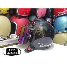 Kamu juga bisa menjatuhkan pilihan kamu sudah siap untuk membeli helm baru dari bogo? Helm Bogo Classic Dewasa Hitam Kaca Datar Pelangi Shopee Indonesia