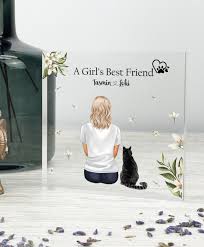 Owner and Pet Custom Print, Pet Portrait, Pet Remembrance Gift, Pet Loss  Sympathy Present, Christmas Gift, Pet Owner Gift, Acrylic Block