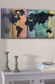 Wood Map World Map Custom Wall Hangings Gifts For Boyfriend Rustic Wood Engraved Wood Board World Map Wall Art Map Wall Art Decor Wood Map