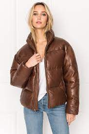 Leather Puffer Jacket Puffer Jacket Style Puffer Jackets