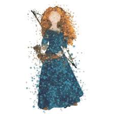 Artecy cross stitch has another new website for the fantastic new craft of pixelhobby we can convert most of our cross stitch patterns over to pixelhobby format, best of all it takes you much less time to complete pixelhobby than cross stitch and there is no counting, or threading needles involved. Counted Cross Stitch Pattern Merida Princess Watercolor 112 203 Stitches Ch1874 Charlotte Cross