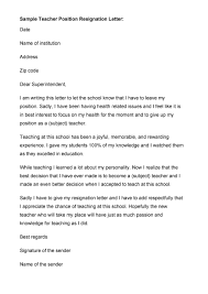 50 Best Teacher Resignation Letters (Ms Word) ᐅ Templatelab