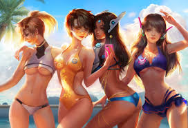 Rule34 - If it exists, there is porn of it  d.va, mercy, symmetra, tracer   559973