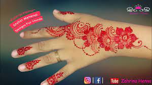 Berbagai macam motif henna bisa mempercantik tangan kamu. Tutorial Henna Design Mediun Desain Kecil Yang Cantik Bermotif Bunga Youtube