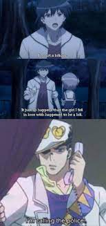 The graffiti is left by other survivors who had been through the area. Jotaro S Calling The Police Animemes