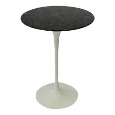 Eero Saarinen For Knoll Custom Black Stone Top On Early Tulip Table Base Base In 2020 Stone Top Tulip Table Saarinen