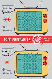 free printable screen time reward charts