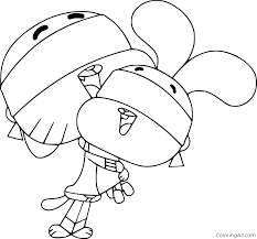 Click on the colouring page to open in a new window and print. Gumball And Anais Watterson Coloring Page Coloringall