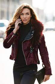 Starr Calfskin Leather Jacket With Detachable Raccoon Fur Collar Overland Fur Leather Jacket Leather Jacket Fashion