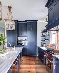 blue kitchen colors, modern interior