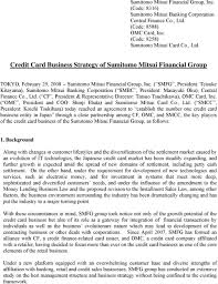 Sumitomo mitsui card company, limited singapore branch. Credit Card Business Strategy Of Sumitomo Mitsui Financial Group Pdf Free Download