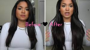 I've been trying to grow my hair. Honest Bellami Hair Extension Review Bellissima 220g 22 Dark Brown Youtube