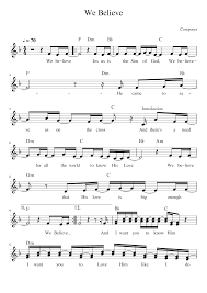 We Believe 1 Sheet Music For Piano Solo Musescore Com
