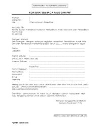 Contoh penyesuain kop surat, nomor. Fillable Online Kop Surat Lembaga Paud Dan Pnf Fax Email Print Pdffiller