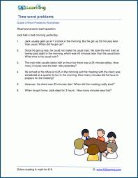 Here we presend you 270+ math trivia questions and answers to create really sharpens your mind and responses well. Grade 3 Telling Time Word Problems K5 Learning
