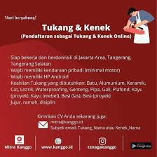 Jun 27, 2021 · lowongan kenek di tegal : Lowongan Tukang Dan Kenek Jakarta Tangerang Tangsel Atmago