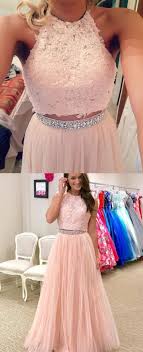 Two Piece Pink Long Prom Dresses 2019 Prom Dresses Graduation Dresses Senior Prom Dresses Prom Dresses Long Pink Prom Dresses Long Senior Prom Dresses
