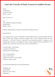 Use this template in a situation where a client has contracted with you to provide products or services for which advance payment is required. Bank Account Transfer Letter Template Sample And Examples