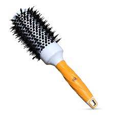 Boar bristle hair brushes are great for adding smoothness and shine to your hair, buuuut they're not vegan. Amazon Com Gk Hair Global Keratin Thermal Extra Round Hair Brush 43mm For Blow Drying Use Boar Bristle Round Brush For Hair Detangling Round Brush For Curly Hair Straightening And Shine