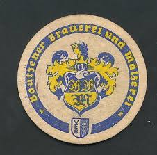 Rueckseite Bierdeckel 100 Jahre Bautzener Biere Wappen Bierdeckel Bier Brauerei