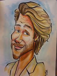 Here in Dahlonega at the UNG Convocation Center for Christmas in a Small  Town! Had to draw my daughter's favorite Hallmark Movie Star! Any guesses 