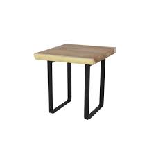 Get free shipping on qualified square end tables or buy online pick up in store today in the furniture department. Litton Lane Small Square Brown Acacia Wood Accent Table With Black Iron Base 28418 The Home Depot