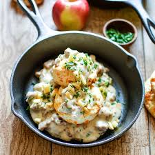 Image result for sausage gravy biscuits