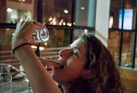 Bone Luge — A shot of booze, funneled down an emptied out shank bone