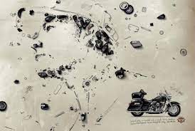 Deconstructed Motorcycle Ads Creative Advertising Harley Davidson Print Ads
