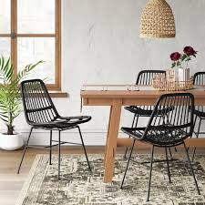 Linnet Rattan Dining Chair With Metal Legs Opalhouse In 2021 Rattan Dining Chairs Dining Chairs High Back Dining Chairs