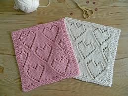 I have included the pattern. Lace Hearts Dishcloth Pattern 52sp Size Oh La Lana Knitting Blog