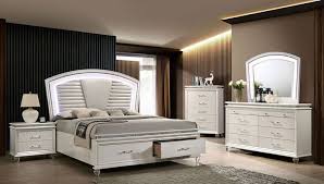 The room also has a small dressing table for. On Sale Cm7899 Maddie Bedroom Set Led Lights With Storage Bed