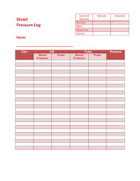 25 printable blood pressure chart forms and templates. 30 Printable Blood Pressure Log Templates á… Templatelab