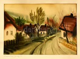 The native form of this personal name is cseh lászló. Cseh Laszlo 1914 1991 Zengovarkonyi Faluveg Akvarell Darabanth Kft