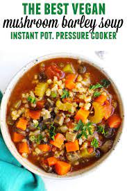 Rich And Flavorful Instant Pot Vegetable Soup With Barley Rhubarbarians Recipe Pressure Cooker Vegetable Soup Vegetable Barley Soup Vegetarian Instant Pot