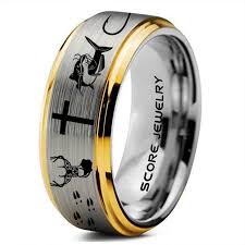 Catfish Ring Deer Hunting Ring Catfish Fishing Ring Fishing Ring Silver Tungsten Ring Silver Wedding Band Hunting Ring Fish Hooks Wedding Band Deer Trac Hunting Wedding Rings Silver Wedding Bands Hunting