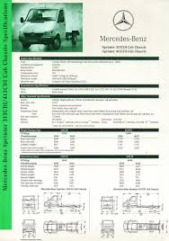 2000 Mercedes Benz Sprinter 313cdi 413cdi Cab Chassis Specifications Double Sided Sheet Side 1 Aussie Brochure Benz Sprinter Mercedes Mercedes Benz