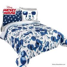 Dreampartyworld Mickey Mouse Deep Blue Blue Night Sky Reversible Comforter Set Full Queen Size 3pcs Soft And Warm