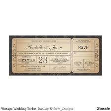 Vintage Wedding Ticket Invitation With Rsvp 3 0 Zazzle Com Ticket Wedding Invitations Vintage Invitations Vintage Wedding Invitations