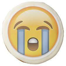 Loudly Crying Face Emoji Sugar Cookie Zazzle Com Crying Emoji Emoji Emoji Movie