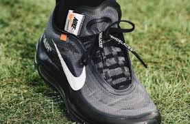 An On Feet Look At The Off White X Nike Air Max 97 Black Kicksonfire Com Nike Air Max Nike Air Max 97 Air Max 97