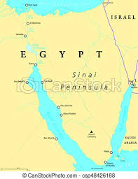 جامعة قناة السويس) is een universiteit in ismailia, port said, suez en el arish, egypte, drie steden. Schiereiland Kaart Politiek Egypte Sinai Brug Vaart Middellandse Zee Labeling Zee Gelegen Golf Politiek Azie Canstock
